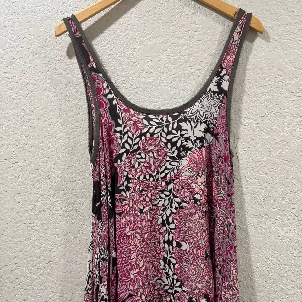 Free People Oversized Floral Bohemian Slip Dress Y2K Size XS